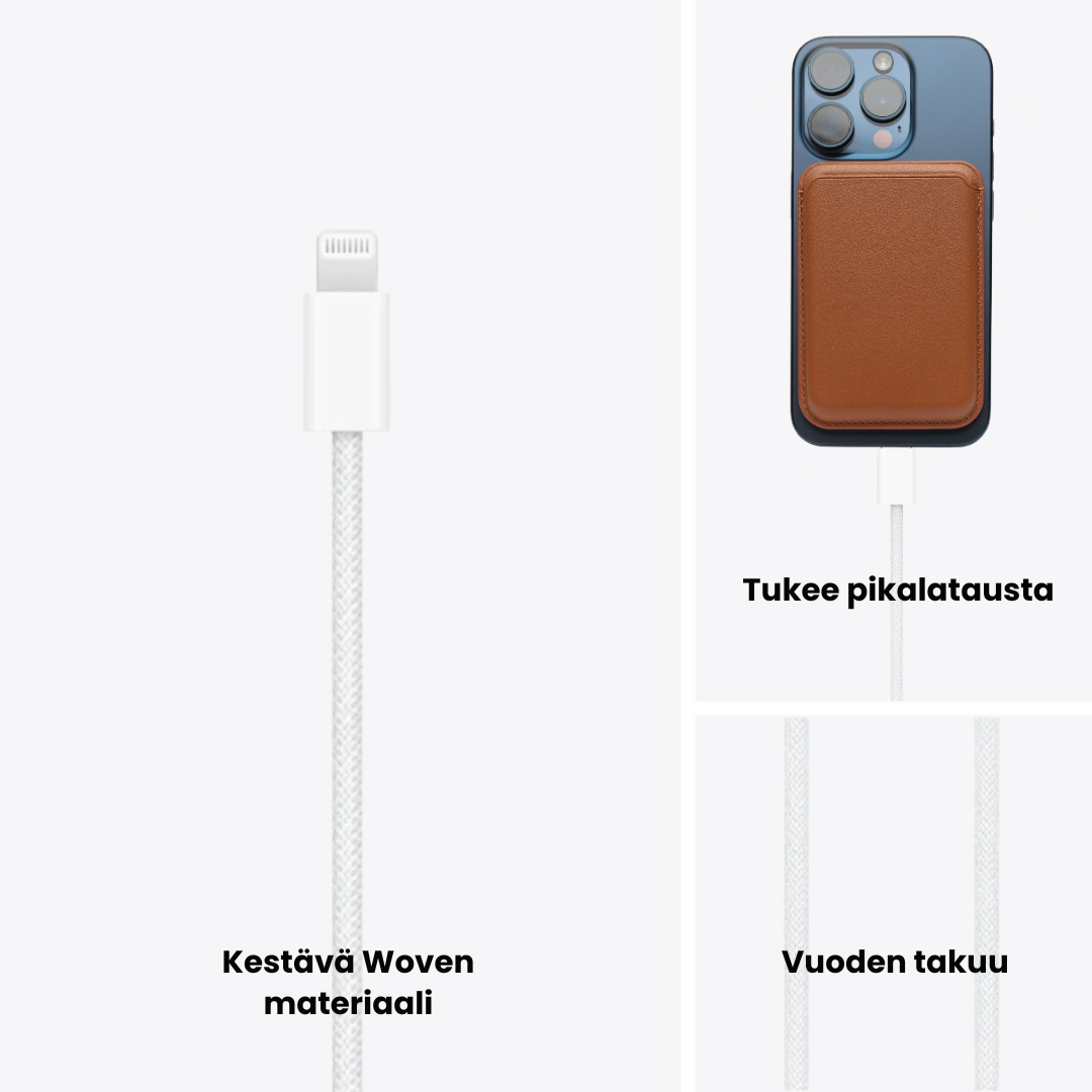 Virtalähde + USB-C-Lightning -kaapeli